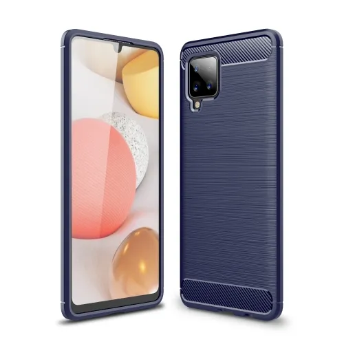 MG Carbon Case Flexible silikónový kryt na Samsung Galaxy A42 5G, modrý