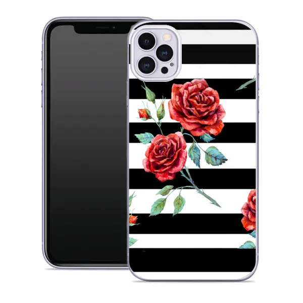 MY ART Ochranný kryt Apple iPhone 12 Pro Max BLACK WHITE (034)