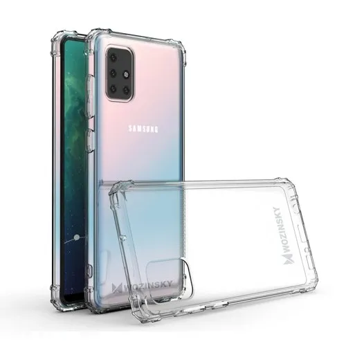 MG Anti Shock Military silikónový kryt na Samsung Galaxy M31s, priesvitný