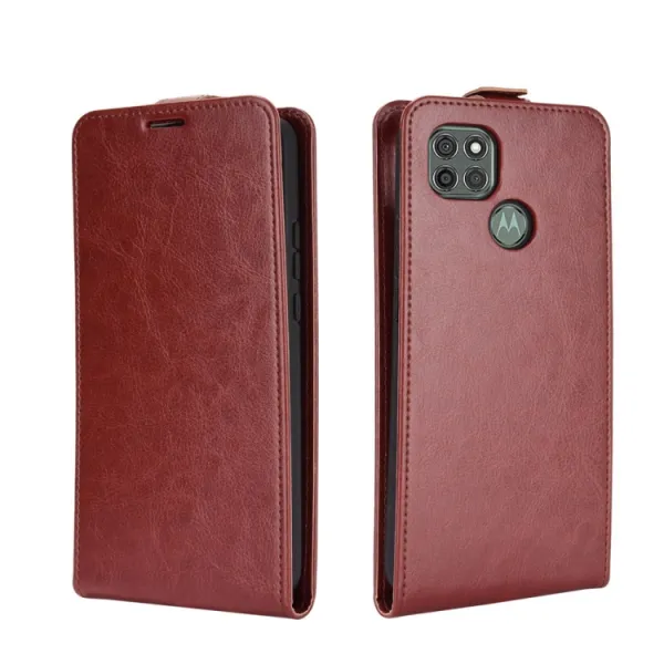 Vyklápacie puzdro Motorola Moto G9 Power hnedé
