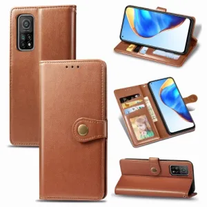 LEATHER BUCKLE Peňaženkový obal Xiaomi Mi 10T / Mi 10T Pro hnedý