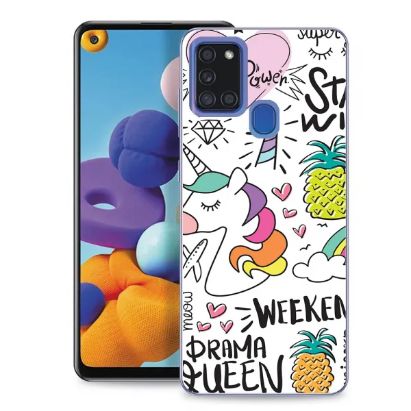 MY ART Ochranný kryt Samsung Galaxy A21s UNICORN (063)