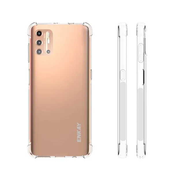 ENKAY Priehľadný obal + Tvrdené sklo Motorola Moto G9 Plus