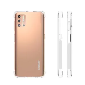 ENKAY Priehľadný obal + Tvrdené sklo Motorola Moto G9 Plus