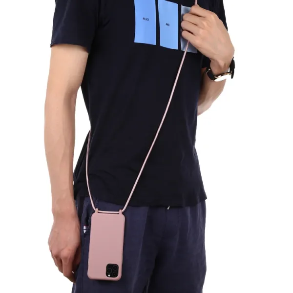 ROPE Kryt so šnúrkou Apple iPhone 11 Pro Max ružový