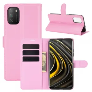 LITCHI Peňaženkový kryt Xiaomi Poco M3 ružový