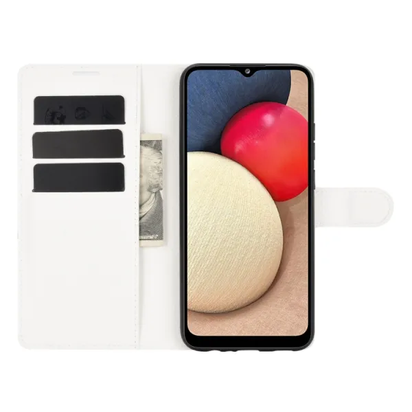 LITCHI Peňaženkový kryt Samsung Galaxy A02s biely