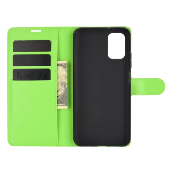 LITCHI Peňaženkový kryt Xiaomi Poco M3 zelený