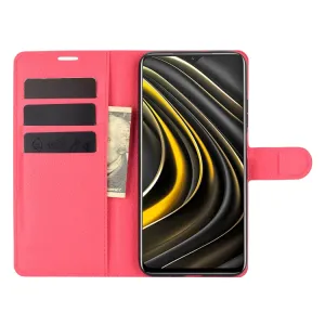 LITCHI Peňaženkový kryt Xiaomi Poco M3 červený