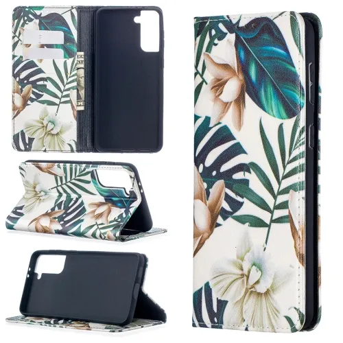 ART Peňaženkový kryt Samsung Galaxy S21 Plus 5G LEAVES