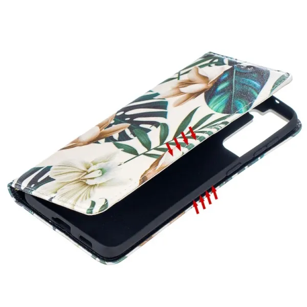 ART Peňaženkový kryt Samsung Galaxy S21 Plus 5G LEAVES