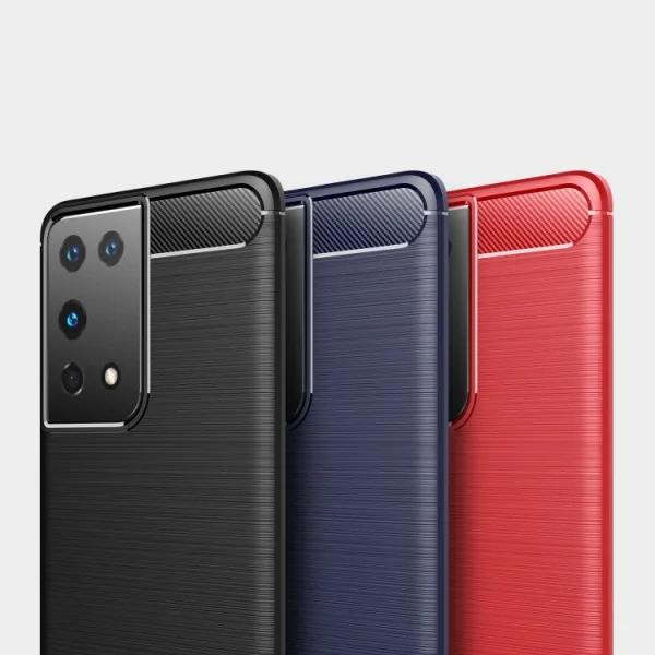 FLEXI TPU Kryt Samsung Galaxy S21 Ultra 5G červený