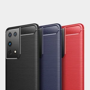 FLEXI TPU Kryt Samsung Galaxy S21 Ultra 5G červený