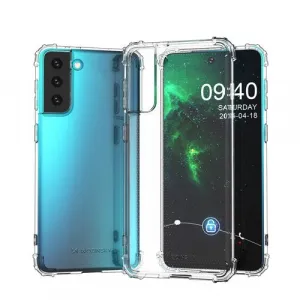 MG Anti Shock Military silikónový kryt na Samsung Galaxy S21 Plus 5G, priesvitný