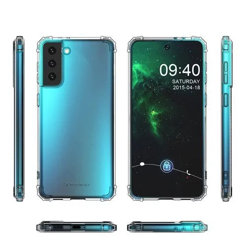 MG Anti Shock Military silikónový kryt na Samsung Galaxy S21 Plus 5G, priesvitný