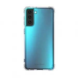 MG Anti Shock Military silikónový kryt na Samsung Galaxy S21 Plus 5G, priesvitný