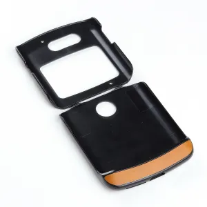 LEATHER TPU Ochranný kryt  Motorola Razr 5G hnedý