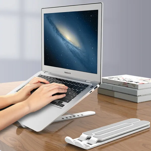 Polohovateľný stojan na notebook ružový