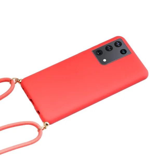ROPE Kryt so šnúrkou Samsung Galaxy S21 Ultra 5G červený