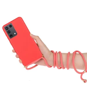 ROPE Kryt so šnúrkou Samsung Galaxy S21 Ultra 5G červený