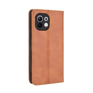 BUSINESS Peňaženkový kryt Xiaomi Mi 11 hnedý