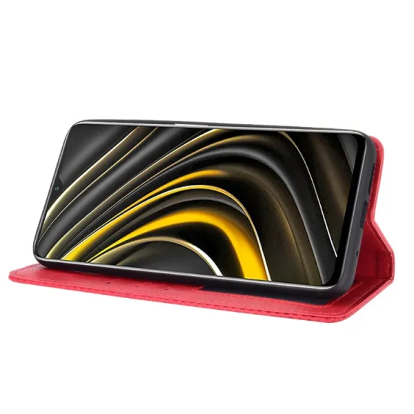 BUSINESS Peňaženkový kryt Xiaomi Poco M3  červený