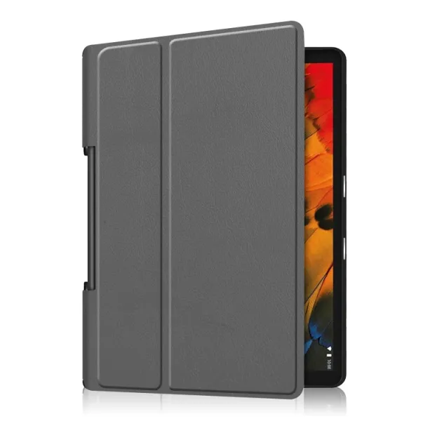 LEATHER Zaklápací obal Lenovo Yoga Smart Tab 10 šedý