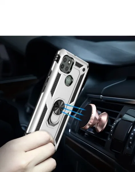 RING Ochranný obal Motorola Moto G9 Power strieborný