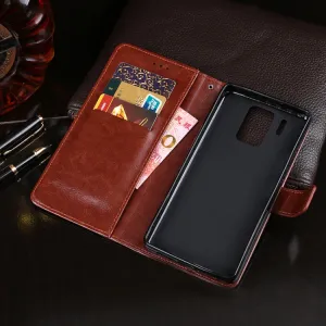 IDEWEI Peňaženkový kryt Oukitel C18 Pro  čierny
