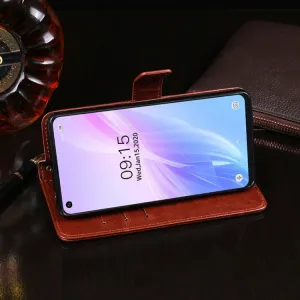 IDEWEI Peňaženkový kryt Oukitel C18 Pro  čierny