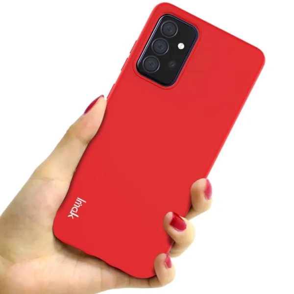 IMAK RUBBER Gumený kryt Samsung Galaxy A72 červený