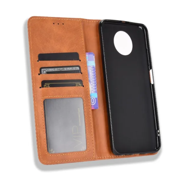 BUSINESS Peňaženkový kryt Xiaomi Redmi Note 9T  hnedý