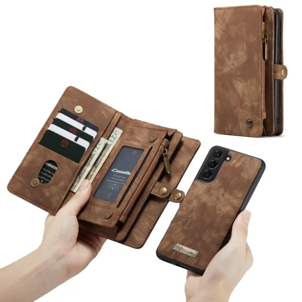 WALLET Ochranný kryt s peňaženkou 2v1 pre Samsung Galaxy S21 Plus 5G hnedý