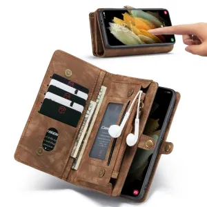 WALLET Ochranný kryt s peňaženkou 2v1 pre Samsung Galaxy S21 Plus 5G hnedý
