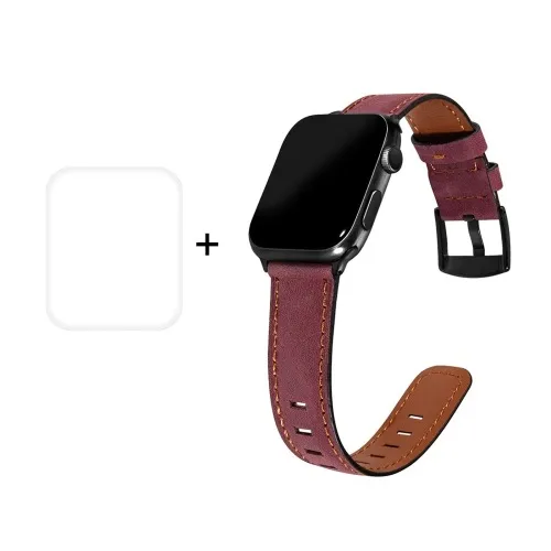 ENKAY Remienok + Ochranná fólia Apple Watch 6 / SE / 5 / 4 40mm fialový