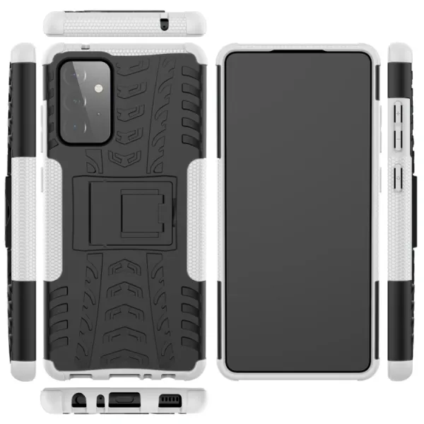 STAND Extra odolný obal Samsung Galaxy A72  biely