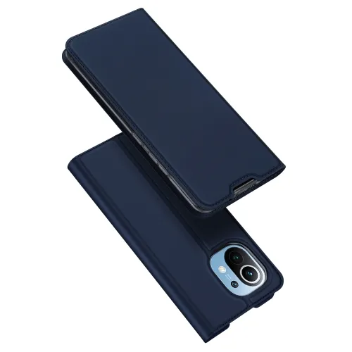 DUX DUCIS Skin Pro knižkové kožené puzdro na Xiaomi Mi 11, modré