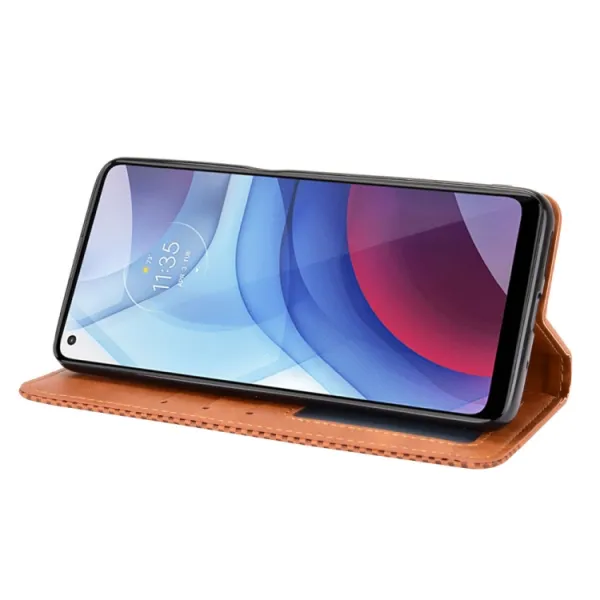 BUSINESS Peňaženkový kryt Motorola Moto G Power (2021) hnedý