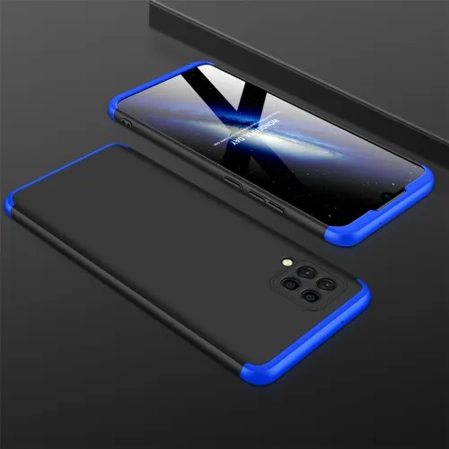 360° Ochranný kryt Samsung Galaxy A42 5G čierny-modrý