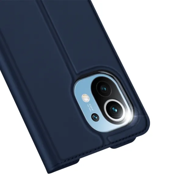 DUX DUCIS Skin Pro knižkové kožené puzdro na Xiaomi Mi 11, modré