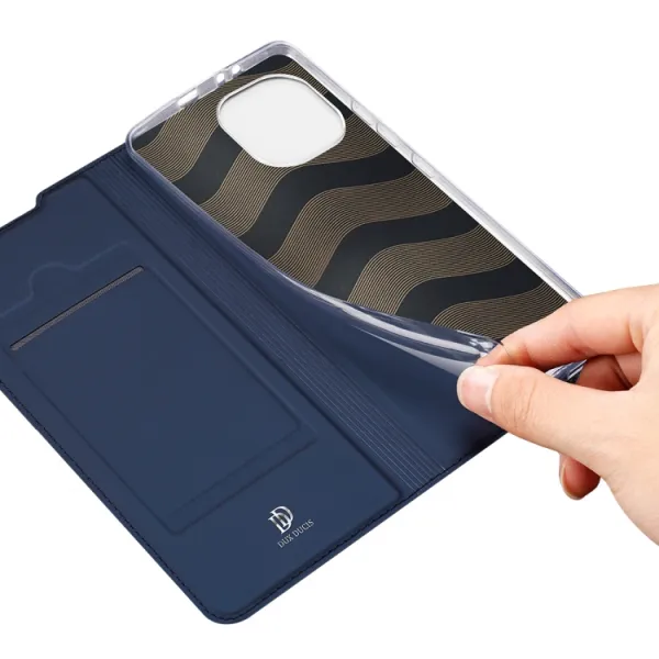 DUX DUCIS Skin Pro knižkové kožené puzdro na Xiaomi Mi 11, modré