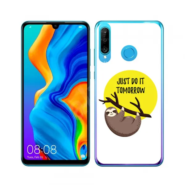 MY ART Ochranný kryt Huawei P30 Lite SLOTH (188)