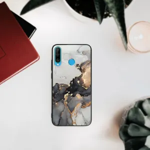 MY ART Ochranný kryt Huawei P30 Lite GREY MARBLE (140)