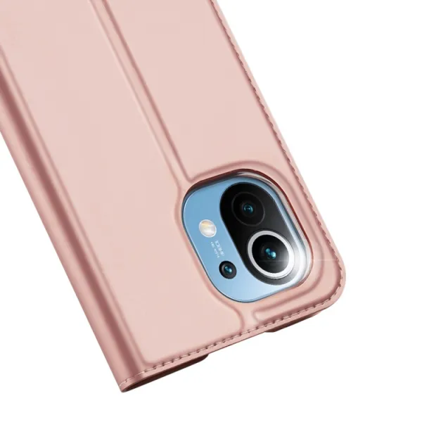 DUX DUCIS Skin Pro knižkové kožené puzdro na Xiaomi Mi 11, ružové
