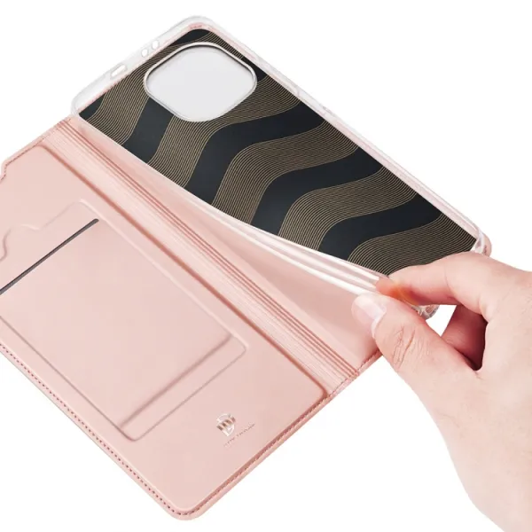 DUX DUCIS Skin Pro knižkové kožené puzdro na Xiaomi Mi 11, ružové
