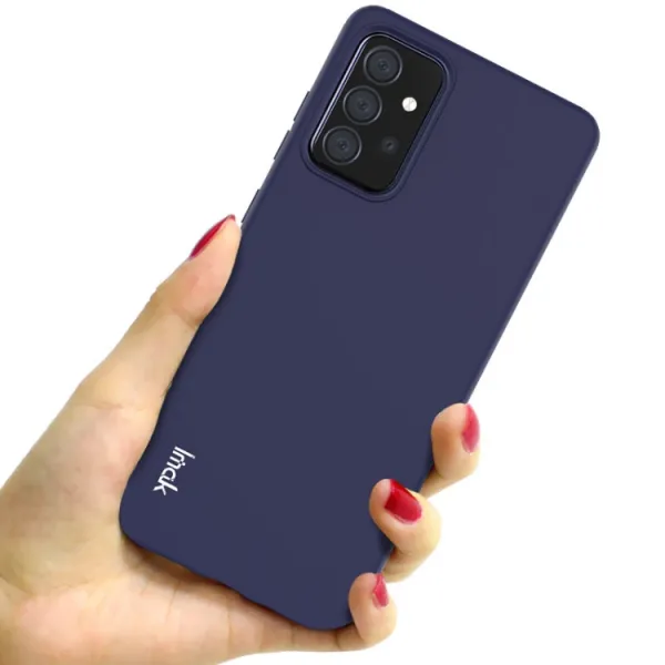 IMAK RUBBER Gumený kryt Samsung Galaxy A72 tmavomodrý