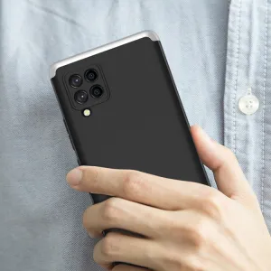 360° Ochranný kryt Samsung Galaxy A42 5G čierny-strieborný