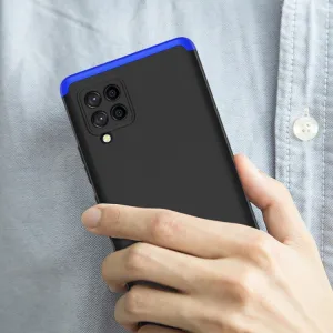 360° Ochranný kryt Samsung Galaxy A42 5G čierny-modrý