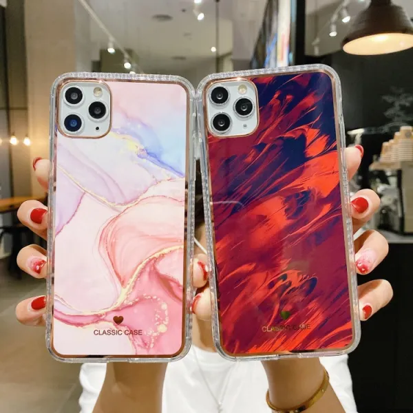 IMD MARBLE Ochranný kryt Apple iPhone 12 Pro Max RED