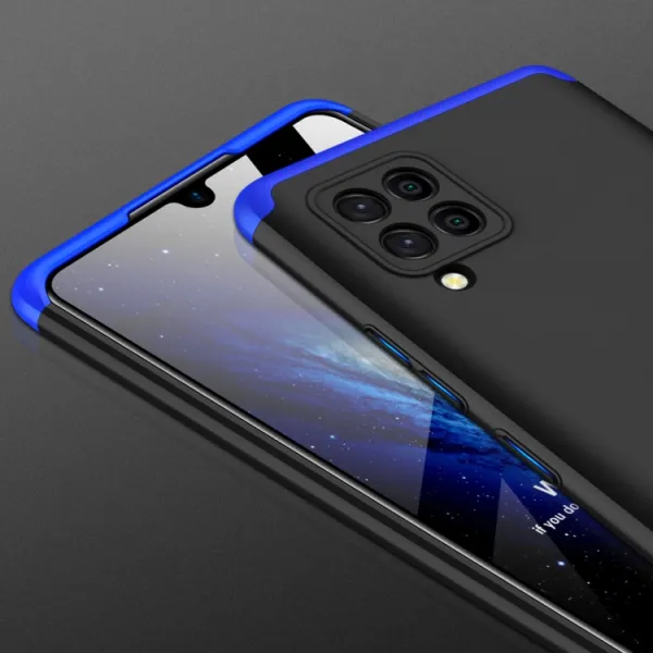 360° Ochranný kryt Samsung Galaxy A42 5G čierny-modrý